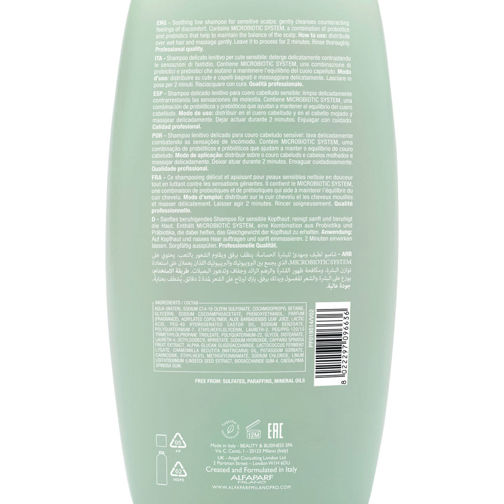 Alfaparf Milano Semi Di Lino Scalp Relief Calming Micellar Low Shampoo 1000ml - shampoo delicato lenitivo