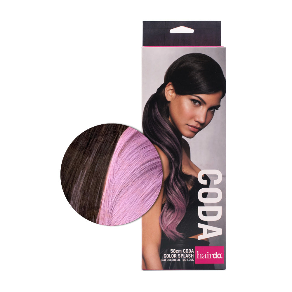 Hairdo Coda Color Splash Dark Chocolate / Lavander 58 cm - coda lavanda su castano medio