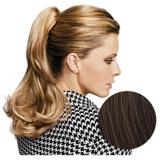 Hairdo Queue de cheval Ondulée R6/30H Clip Marron Moyen Cuivré 46cm - queue de cheval ondulée