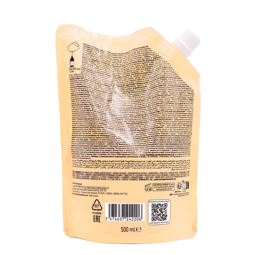 L'Oreal Professionnel Paris Serie Expert Absolut Repair Shampoo Refill 500ml - eco-ricarica shampoo capelli danneggiati [all]