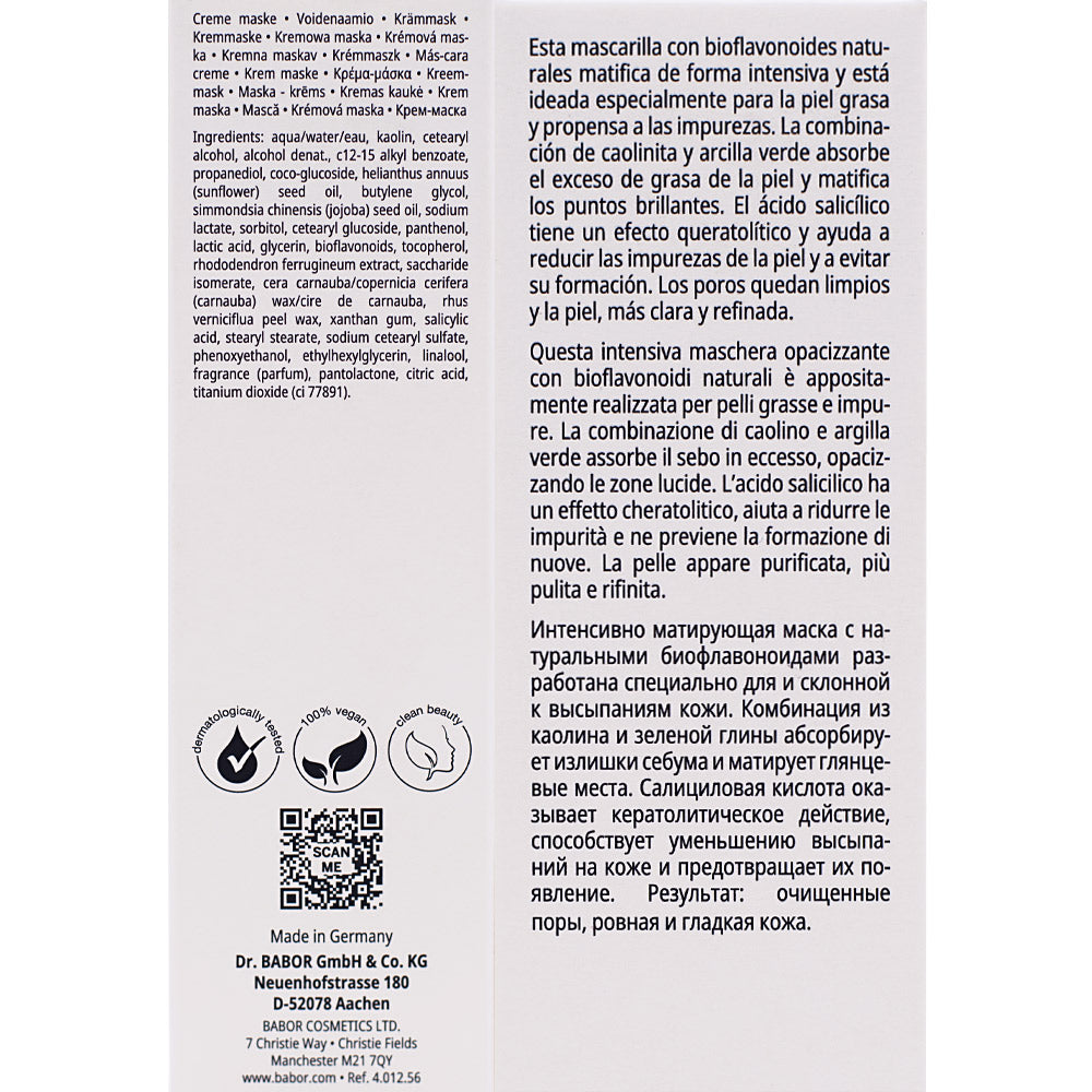 Babor Skinovage Purifying Mask 50ml - maschera viso intensiva purificante [all]