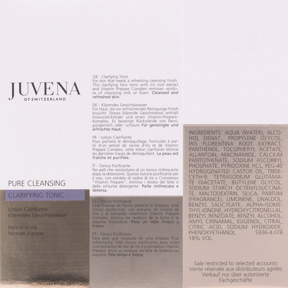 Juvena Pure Cleansing Clarifying Tonic 200ml -  tonico rinfrescante purificante