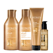 Redken All Soft Shampoo 300ml Conditioner 300ml Treatment 250ml Argan Oil 100ml