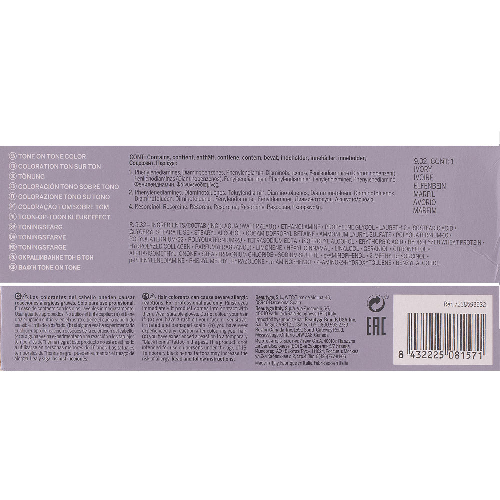 Revlon Young Color Excel 9.32 Avorio  70ml - colorazione semipermanente [all]