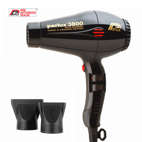 Parlux 3800 EcoFriendly Ionic & Ceramic - sèche-cheveux professionnel noir