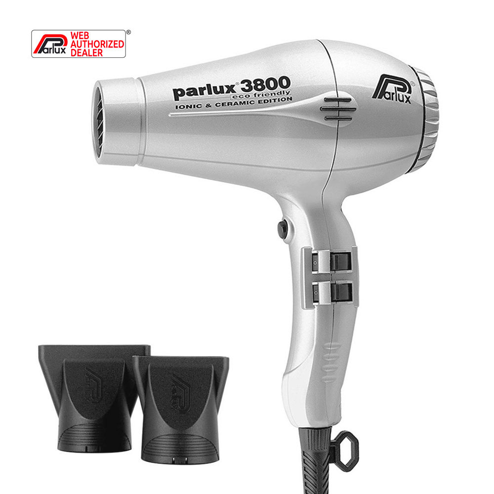 Parlux 3800 EcoFriendly Ionic & Ceramic Argent - sèche-cheveux