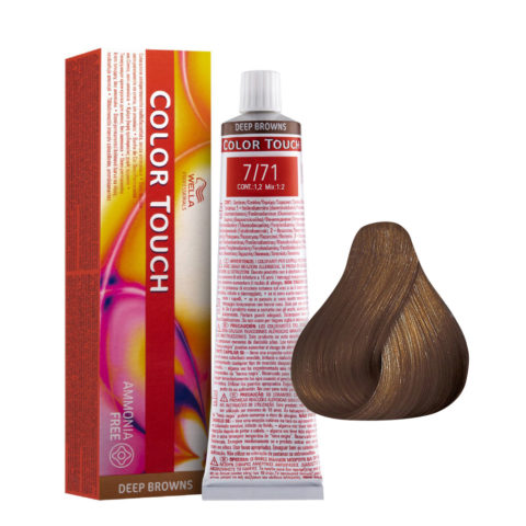 Color Touch Deep Browns 7/71 Blond Sable Cendré Moyen 60 ml - couleur semi-permanente sans ammoniaque