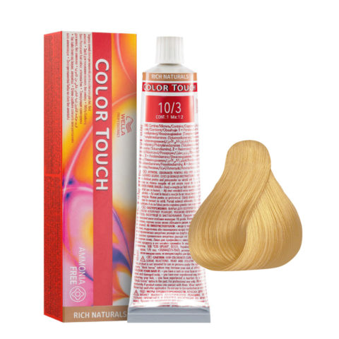 Wella Color Touch Rich Naturals 10/3 Blond Platine Doré 60ml - coloration semi-permanente sans ammoniaque