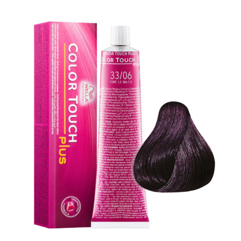 Wella Color Touch Plus 33/06 Marron Foncé Intense Naturel Violet 60ml - coloration demi-permanente