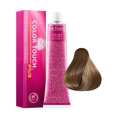 Wella Color Touch Plus 77/07 Blond Moyen Intense Sable Naturel 60ml  - coloration demi-permanente