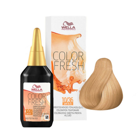 Wella Color Fresh 10/36 Blond Platine Violet Doré 75ml - rehausseur de couleur  sans ammoniac