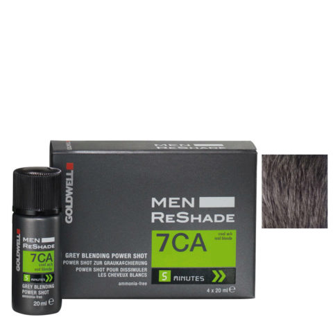 Color men reshade 7CA Blond Moyen Cendré Froid CFM 4x20ml - teinture pour homme