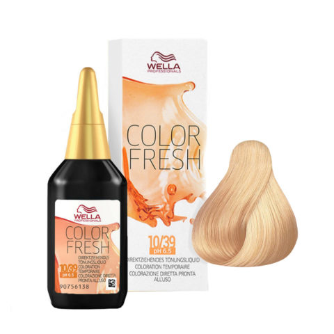 Wella Color Fresh 10/39 Blond Platine Cendrè 75ml - rehausseur de couleur  sans ammoniac