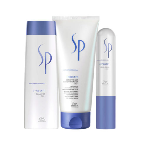 Wella SP Hydrate Shampoo 250ml Conditioner 200ml Emulsion 50ml