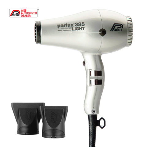 Parlux 385 Powerlight Ionic & Ceramic - sèche-cheveux argent