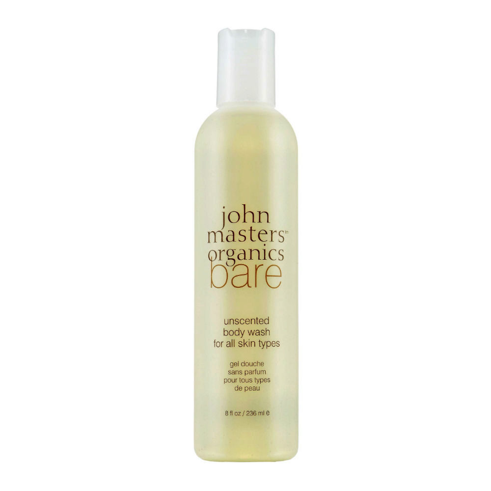 John Masters Organics Bare Unscented Body Wash for All Skin Types 236ml - Gel douche sans parfum