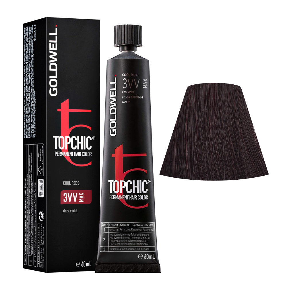 3VV MAX Dark violet Goldwell Topchic Cool reds tb 60ml