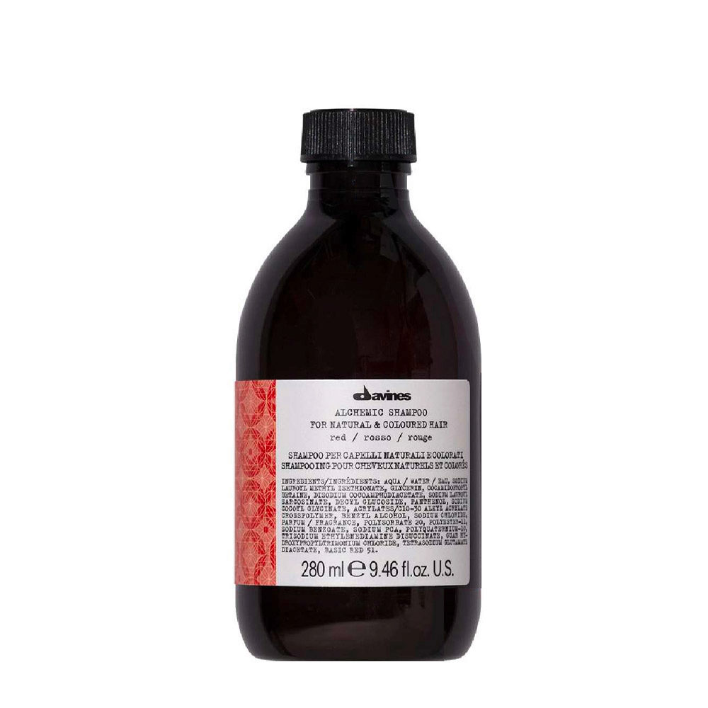 Davines Alchemic Shampoo Red 280ml - shampooing pour intensifier les reflets rouges ou acajou