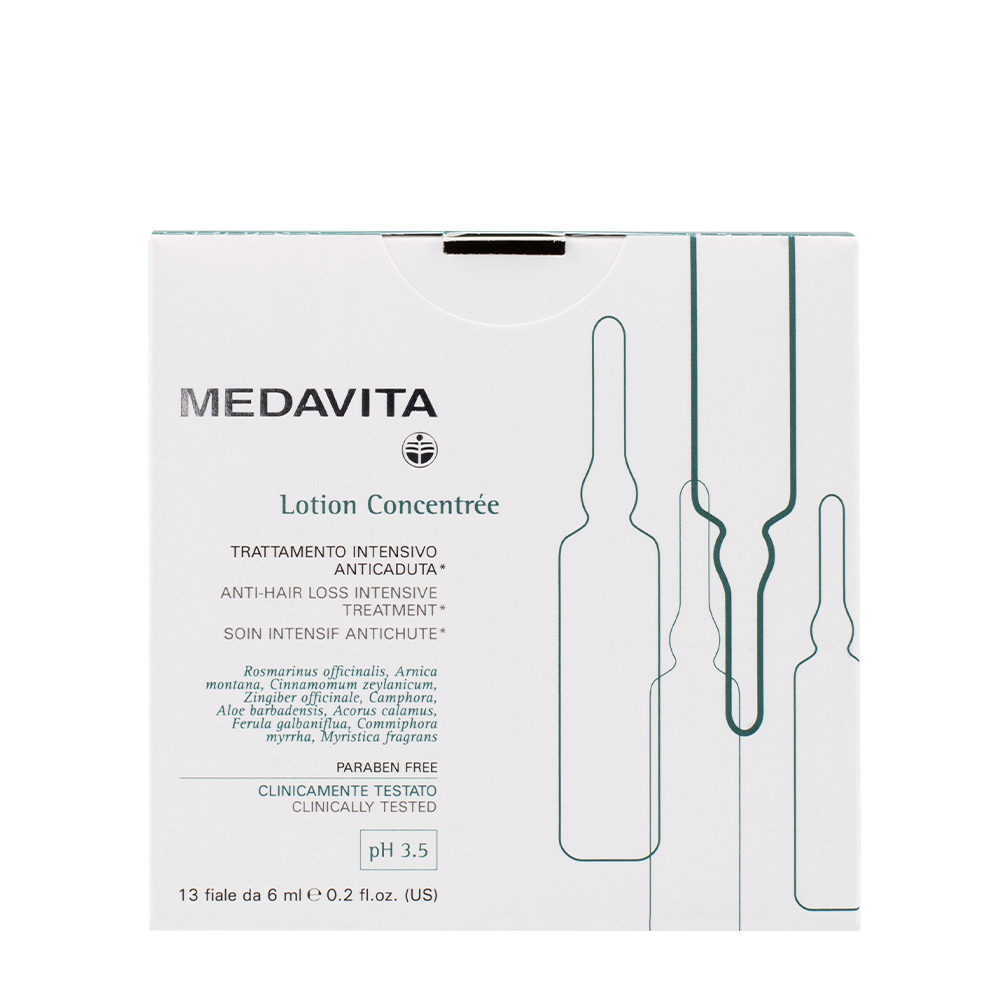 Medavita Cute Lotion Concentrée Anti Hair Loss Intensive Treatment 13x6ml- traitement intensif antichute pH 3.5