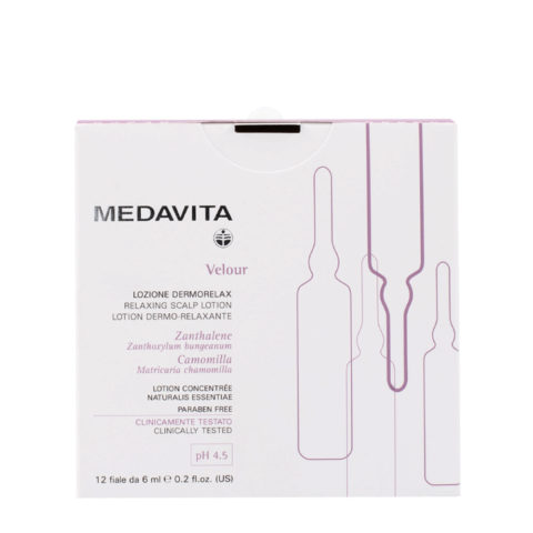 Medavita Cute Velour Relaxing - Lotion contre les démangeaisons non spécifiques du cuir chevelu pH 4.5  12x6ml