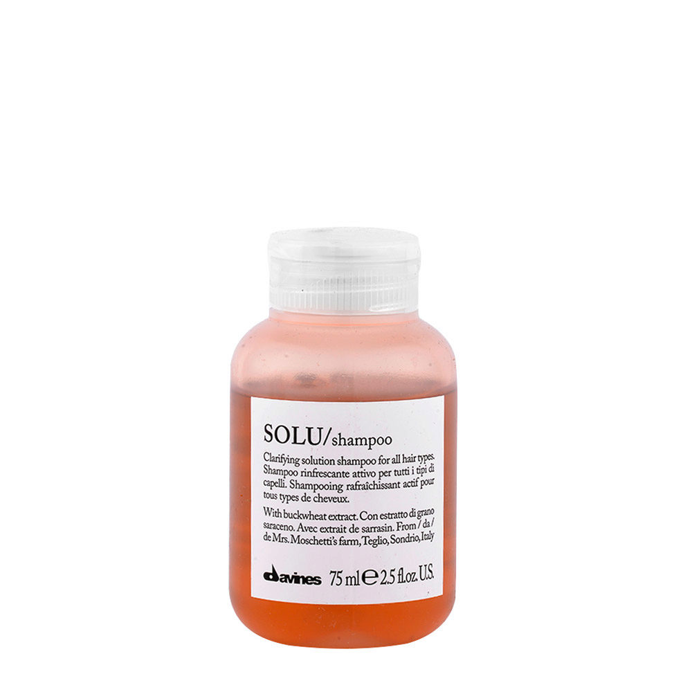 Davines Essential HairCare Solu Shampoo 75ml - shampooing rafraîchissant pour tous types de cheveux