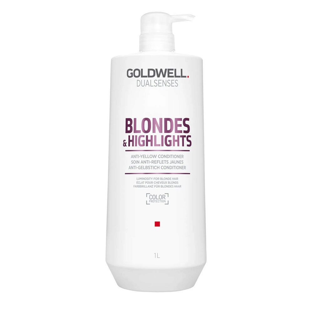 Goldwell Dualsenses Blonde & Highlights Anti-Yellow Conditioner 1000ml -après-shampooing anti-jaune pour cheveux colorés