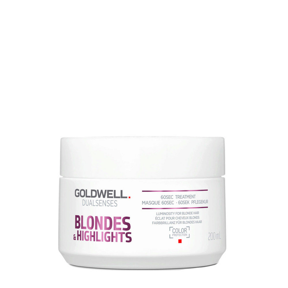 Goldwell Dualsenses Blonde & Highlights Anti-Yellow 60Sec Treatment 200ml - soin anti-jaune pour cheveux colorés