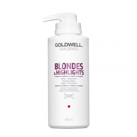 Goldwell Dualsenses Blonde & Highlights Anti-Yellow 60Sec Treatment 500ml - soin anti-jaune pour cheveux colorés