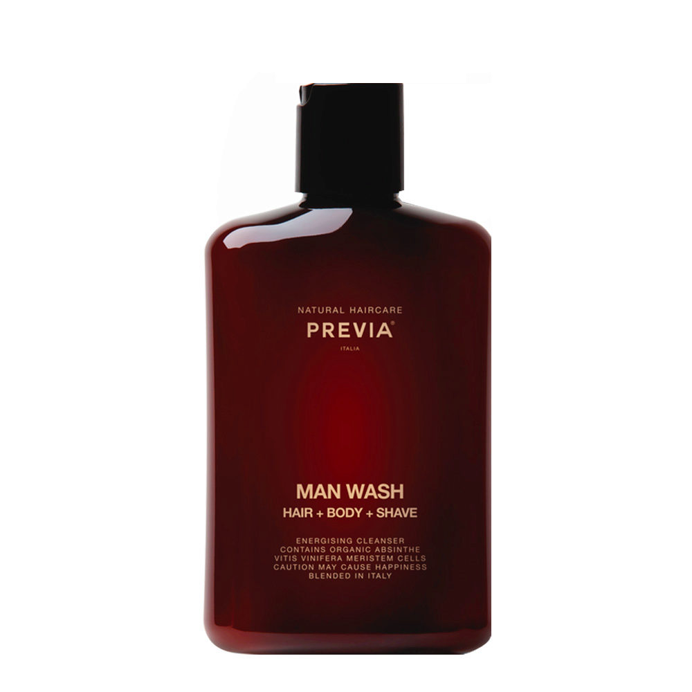 Previa Man Wash hair body shave 250ml - shampooing douche homme