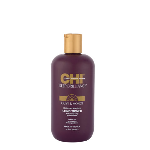 Deep Brilliance Olive & Monoi Optimum Moisture Conditioner 355ml - conditionneur brillance hydratant