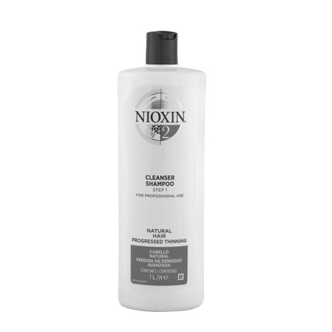 Nioxin System2 Cleanser Shampoo 1000ml - shampooing antichute