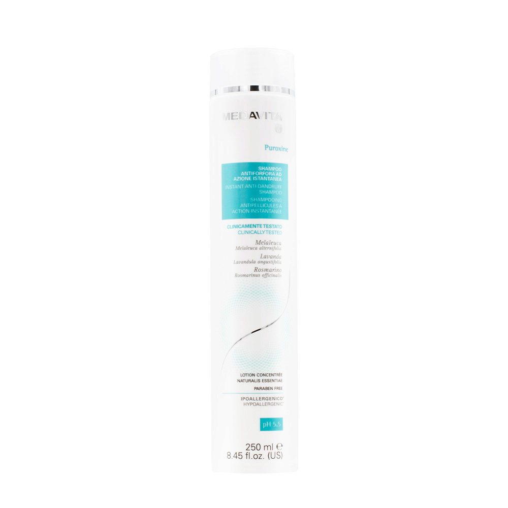 Medavita Cute Puroxine Instant Anti-Dandruff Shampoo 250ml  - shampooing antipelliculaire pH 5.5