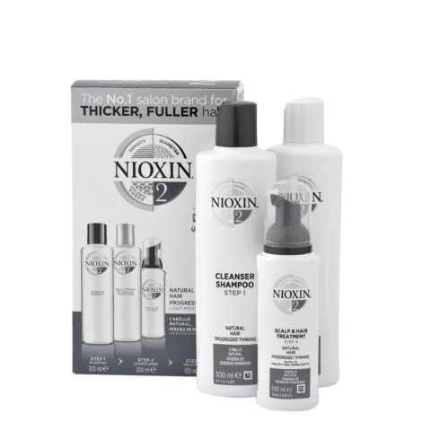 Nioxin System2 XXL Antichute Kit Shampooing 300ml + Après - Shampooing 300ml + Traitement 100ml