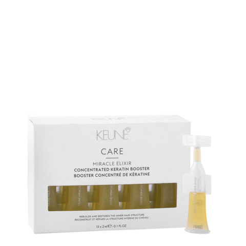 Care Line Miracle Elixir Booster 15x2ml - ampoules anti-frisottis à la kératine