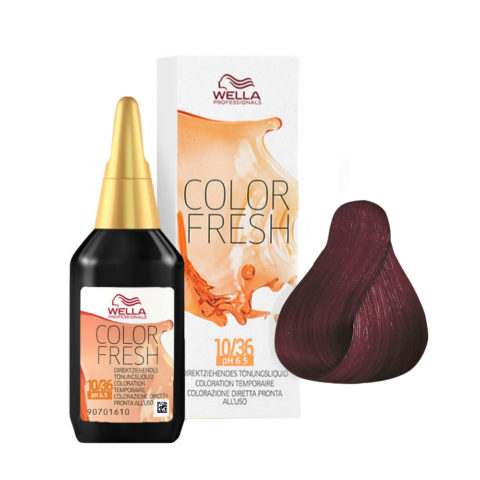 Wella Color Fresh 5/56 Châtain Clair Acajou Violet 75ml - rehausseur de couleur  sans ammoniac