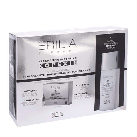 Creattiva Erilia Kopexil Kit anti - Chute: shampoo 250ml + flacons 20x8ml