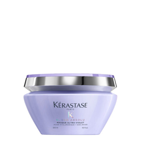 Kerastase Blond Absolu Masque Ultra Violet 200ml - masque anti jaune pour cheveux blonds, gris ou blancs