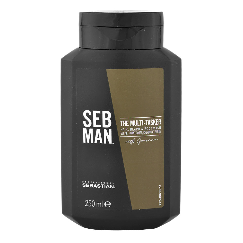 Sebastian Man The Multitasker Hair Beard & Body Wash 250ml - shampoing cheveux barbe et corps
