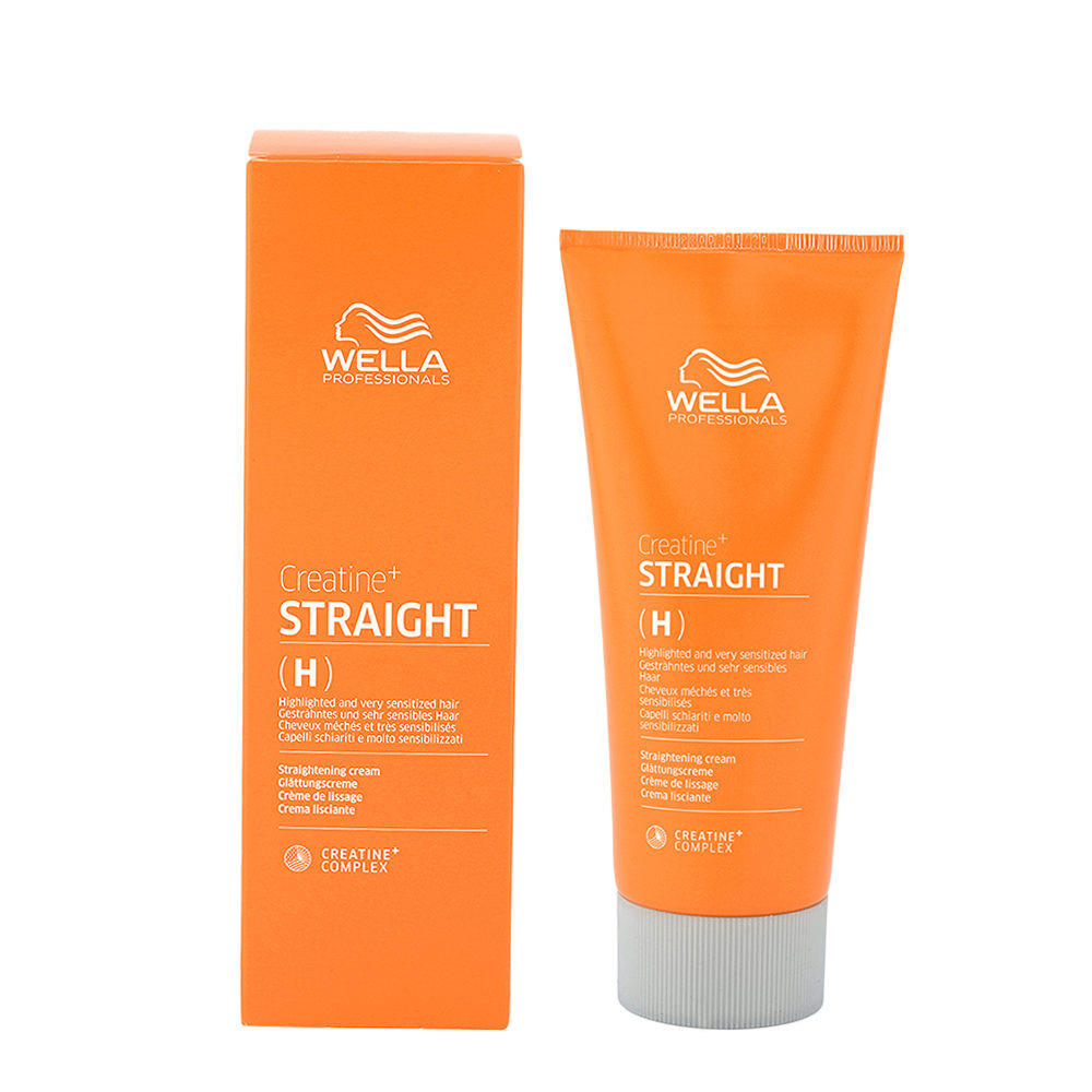 Wella Creatine Straight H 200ml - crème lissante pour cheveux  éclaircis et très abîmés