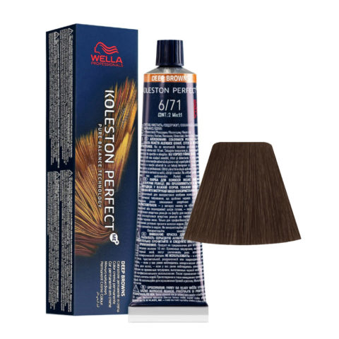 Wella Koleston perfect Me+ Deep Browns 6/71 Marron Foncé Sable Cendré 60ml - coloration permanente