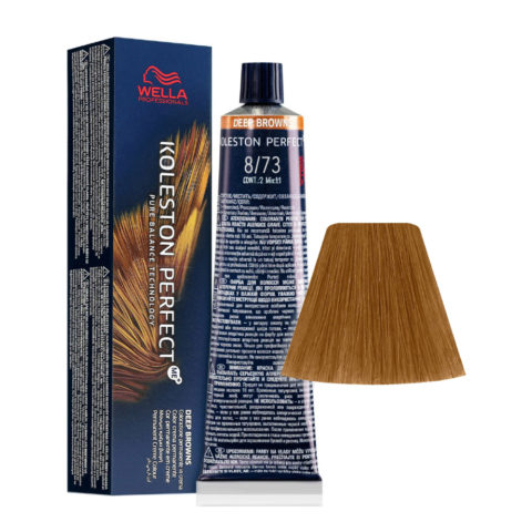 Koleston Perfect Me+ Deep Browns 8/73 Blond Clair Sable Doré 60 ml - coloration permanente