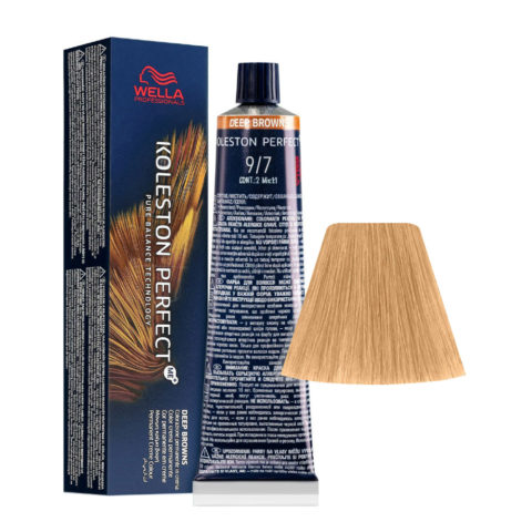 Wella Koleston Perfect Me+ Deep Browns 9/7 Blond Très Clair Sable 60 ml - coloration permanente