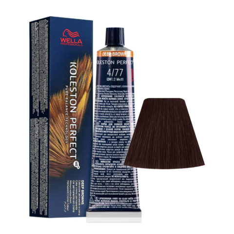 Koleston Perfect Me+ Deep Browns 4/77 Marron Moyen Sable Intense 60ml - coloration permanente