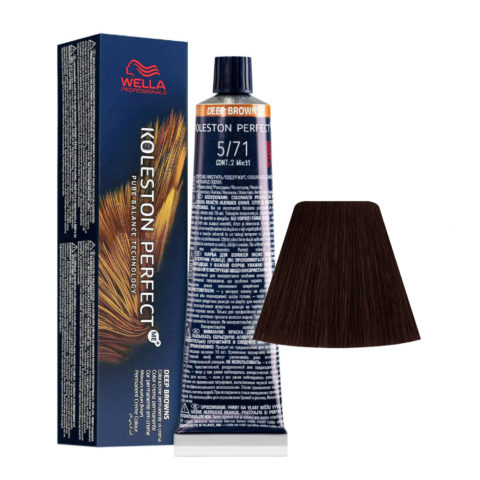 Wella Koleston Perfect Me+ Deep Browns 5/71 Marron Clair Sable Cendré 60 ml - coloration permanente