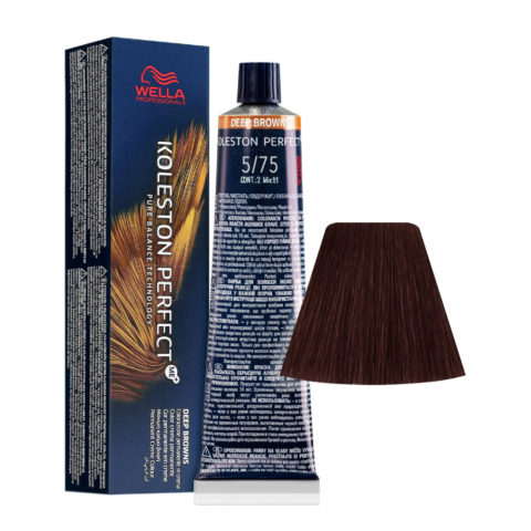 Wella Koleston Perfect Me+ Deep Browns 5/75 Marron Clair Sable Acajou 60ml - coloration permanente