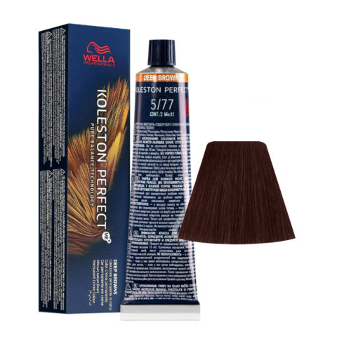 Wella Koleston Perfect Me+ Deep Browns 5/77 Marron Clair Sable Intense 60ml - coloration permanente