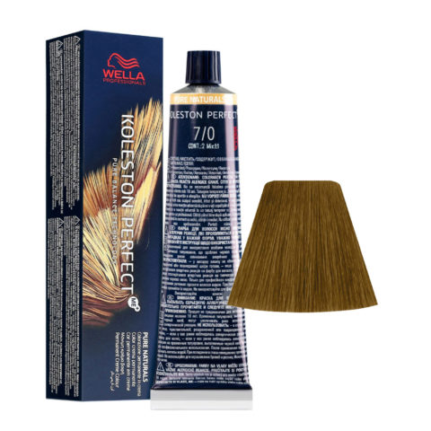 Wella Koleston Perfect Me+ Pure Naturals 7/0 Blond Moyen Naturel 60ml - coloration permanente