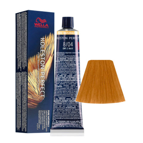 Koleston Perfect Me+ Pure Naturals 8/04 Blond Clair Cuivré Naturel 60ml - coloration permanente