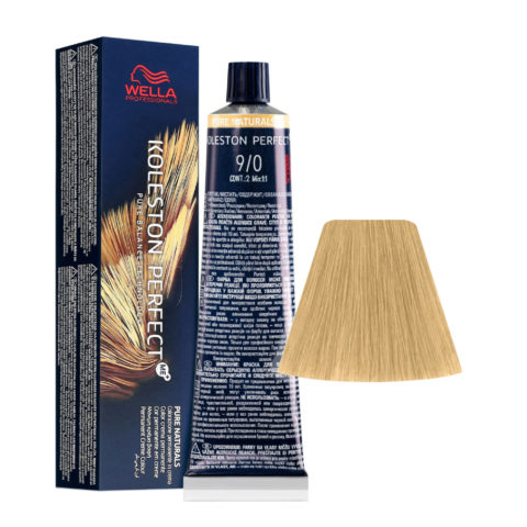 Koleston Perfect Me+ Pure Naturals 9/0 Blond Très Clair Intense 60 ml - coloration permanente