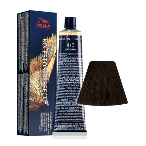 Wella Koleston Perfect Me+ Pure Naturals 4/0 Marron Moyen Intense 60ml - coloration permanente